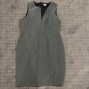 JCrew Black and White Embroidered Dress